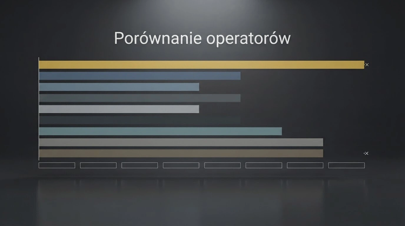 Zestawienie logotypów dziesięciu operatorów kasyn online w formie tabeli z wyróżnionym Total Casino na pierwszym miejscu