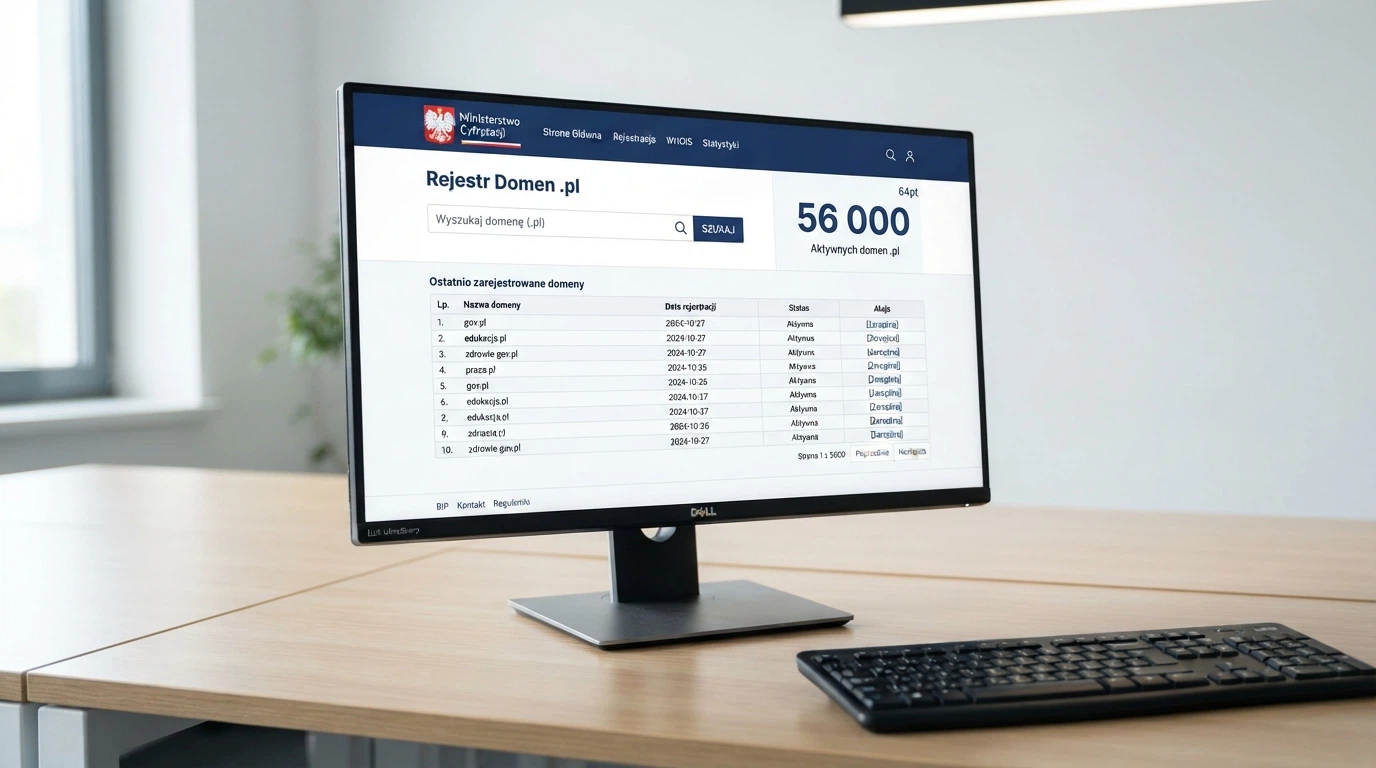 Fragment strony hazard.mf.gov.pl — Rejestr Domen Służących do Oferowania Gier Hazardowych Niezgodnie z Ustawą, z widoczną liczbą wpisów i wyszukiwarką